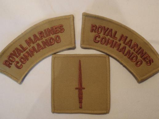 Gradia Militaria - Desert R M Commando Shoulder Titles and Commando Dagger Patch