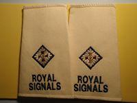 Gradia Militaria - Royal Signals Corp 2/LT cream shoulder slides
