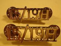 Gradia Militaria - 15/19th Hussars Anodised Shoulder Titles
