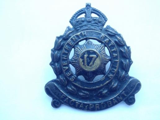 Gradia Militaria - Australian 17th Inf Batt (The North Sydney Regt) Cap Badge