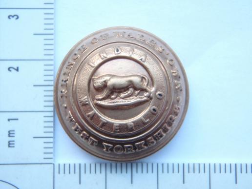 Gradia Militaria - Post 1881 The West Yorkshire Regt ( Prince of Wales's Own) Gilt Officers Button