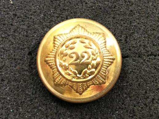 Gradia Militaria - The 22nd Cheshire Regiment Of Foot Officers Gilt Button