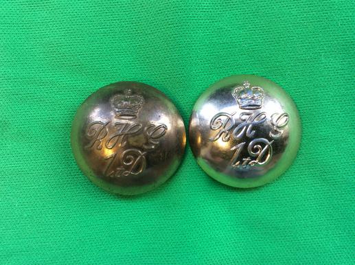 Gradia Militaria - Blues and Royals brass and Anodised Buttons