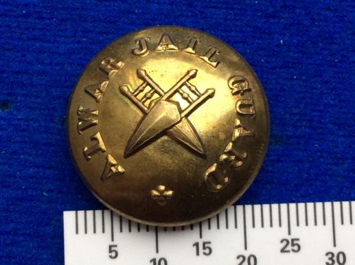 Gradia Militaria - ALWAR JAIL GUARD large brass 23mm Button
