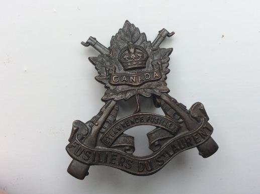 Gradia Militaria - Post 1920 Les Fusiliers Du st Laurent Cap badge