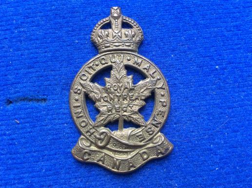 Gradia Militaria - WW2 The Royal Montreal Regiment Cap Badge