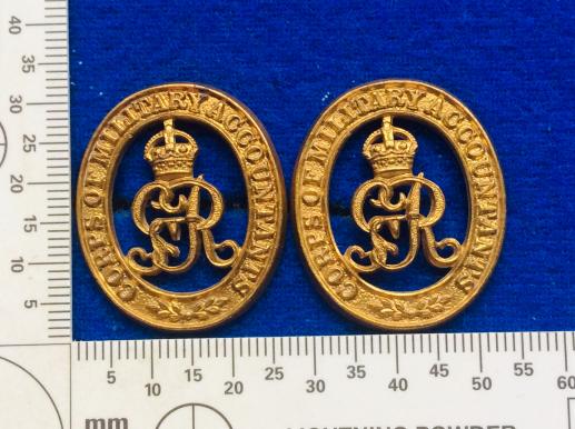 Gradia Militaria - Corps Of Military Accountants Officers Collar badges