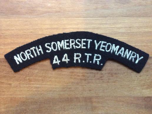 Gradia Militaria - North Somerset Yeomanry/ 44 R.T.R Cloth Shoulder Title