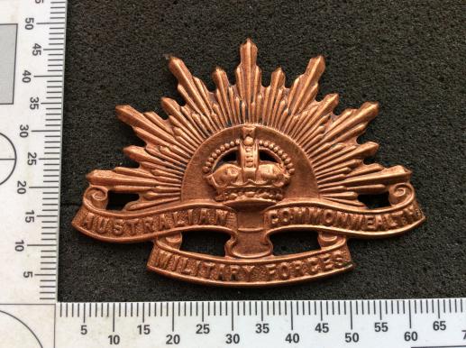 Gradia Militaria - WW2 Australian Rising Sun Hat/ Cap Badge by General Plastics