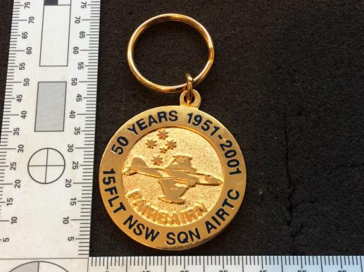 Gradia Militaria - Australian 15 FLT NSW SQD AIRTC Commemoration key ring