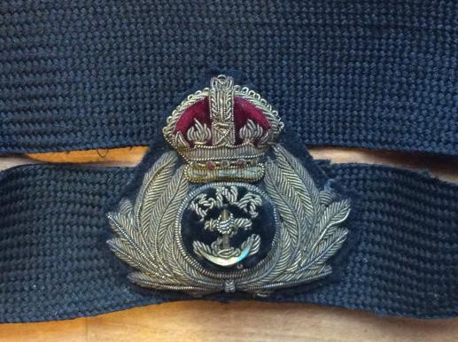 Gradia Militaria - WW1 R.N.R ( Royal Naval Reserve) Officers Bullion Cap Badge