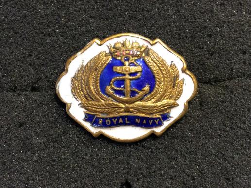 Gradia Militaria - Boer/WW1 Royal Navy white faced enamel Sweetheart
