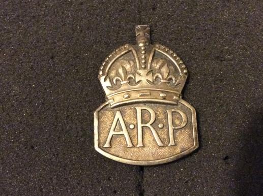 Gradia Militaria - 1938 dated A.R.P (Air Raid Patrol) Silver Lapel badge