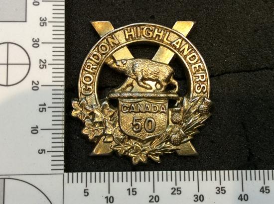 Gradia Militaria - WW1 50th Gordon Highlanders Of Canada sporran badge