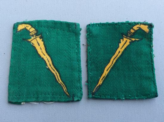 Gradia Militaria - Malay Command Printed formation signs, facing pair