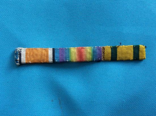 Gradia Militaria - WW1 Full size medal ribbon bar for pair & Territorial medal