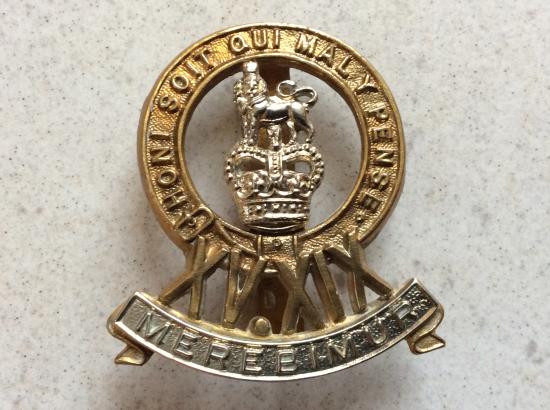 Gradia Militaria - 15th/19th The Kings Royal Hussars Q/C cap badge