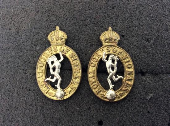 Gradia Militaria - WW2 Royal Corps Of Signals Collar badge