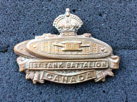 Gradia Militaria - WW1 1st Canadian Tank Battalion Collar Badge