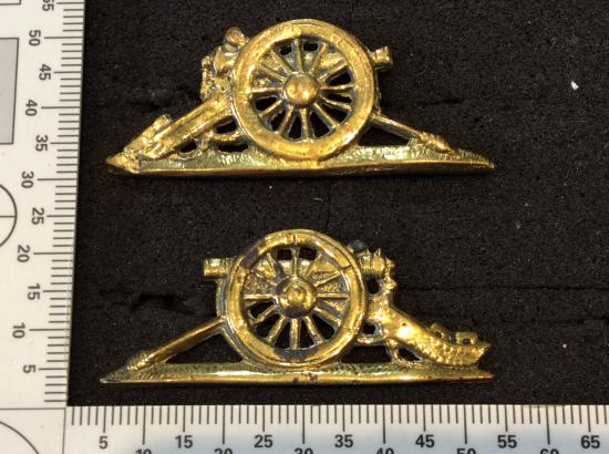 Gradia Militaria - WW1/2 Royal Artillery Sergeants Brass Sleeve Cannons