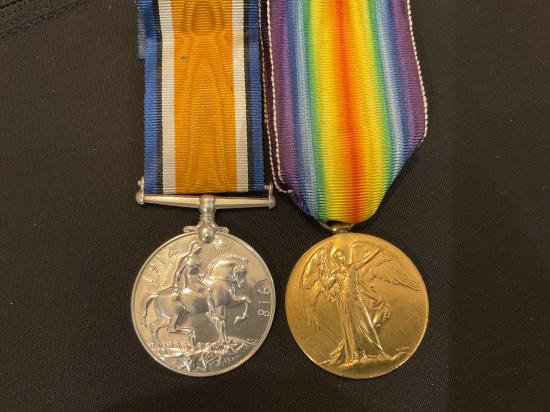 Gradia Militaria - WW1 Pair; 23125 Pte H.ROFE E.SURR. REGT & R.W.F