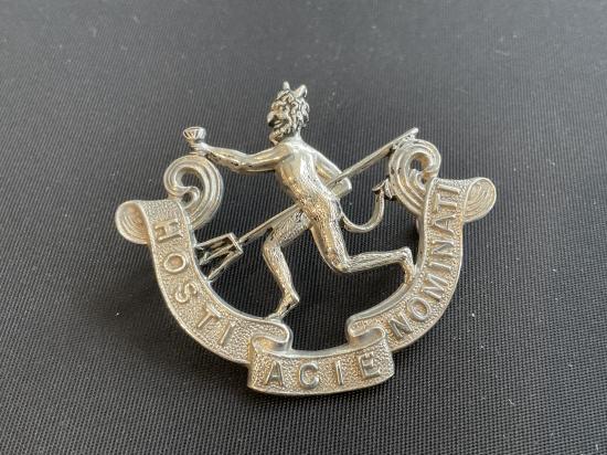 Gradia Militaria - WW1 C.E.F 8th Battalion (Winnipeg Black Devils) officers silver cap badge