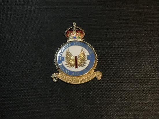 Gradia Militaria - RAF 1 fighter squadron Battle of Britain silver/enamel commemorative plaque