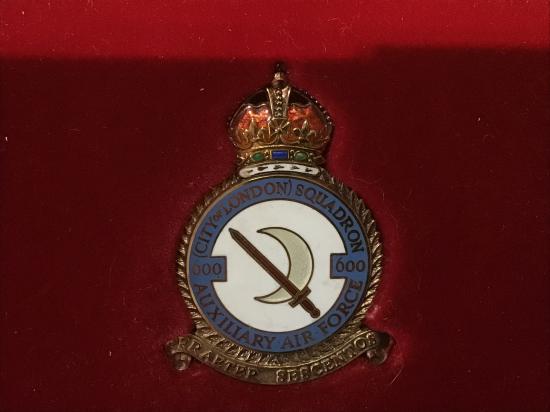 Gradia Militaria - RAF (auxiliary) 600 City of London squadron Battle of Britain silver/enamel commemorative plaque