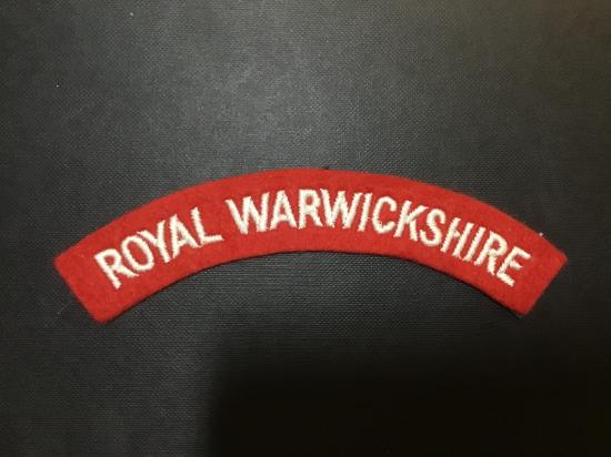 Gradia Militaria - Royal Warwickshire Regiment cloth shoulder title