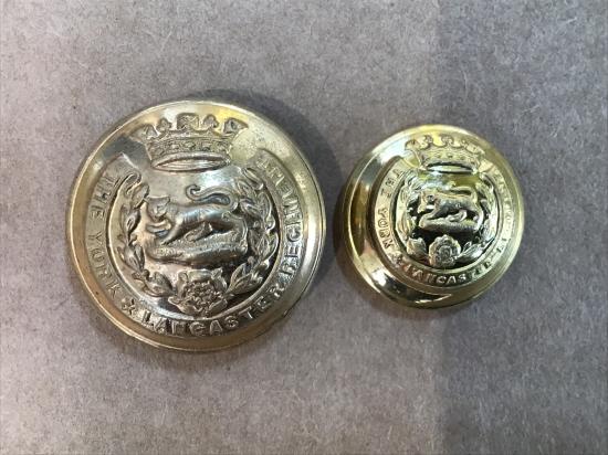 Gradia Militaria - The York & Lancaster Regiment officers gilt buttons