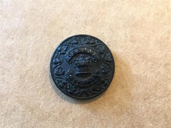 Gradia Militaria - Q.V.C Canada Militia large black horn button