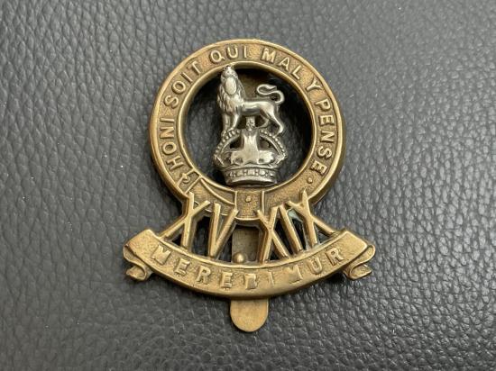 Gradia Militaria - WW2 15th/19th The Kings Royal Lancers b/m cap badge