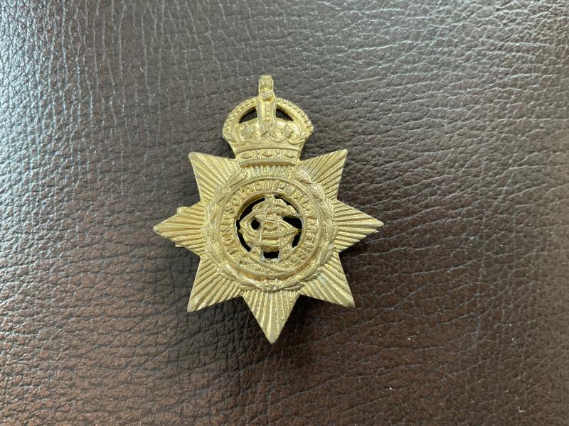 Gradia Militaria - Post 1902 Army Service Corps gilded brass sweetheart