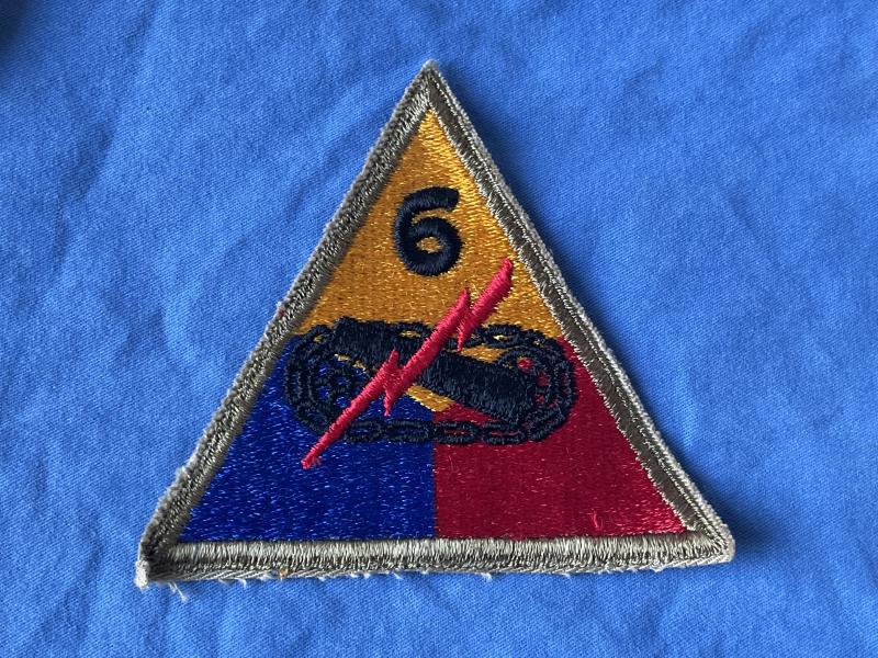 Gradia Militaria - WW2 U.S Armoured Corps ‘Super sixth’ sleeve patch