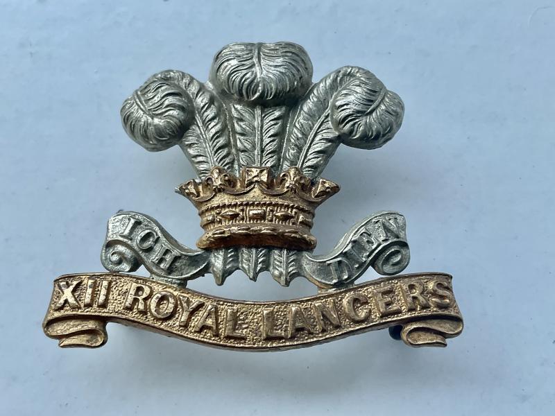 Gradia Militaria - 12th Royal Lancers cap badge 1896-1902