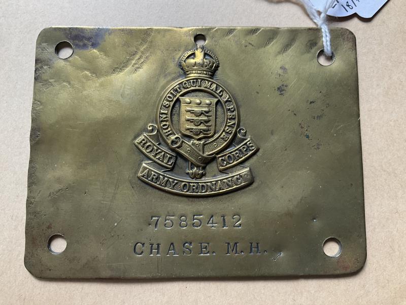 Gradia Militaria - WW2 Dunkirk P.O.W Bed plate, outstanding story