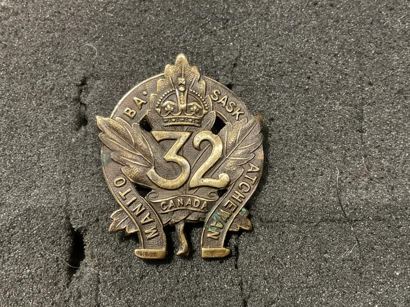 Gradia Militaria - WW1 C.E.F Inf Btn ‘Manitoba & Saskatchewan’ collar