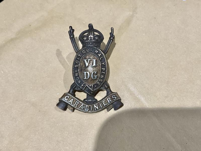 Gradia Militaria - WW1 The 6th Regiment of Dragoon Guards collar badge