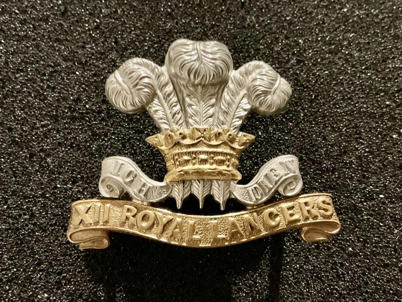 Gradia Militaria - 12th (Princeof Wales’s Royal) Lancers 1898-1903 cap badge