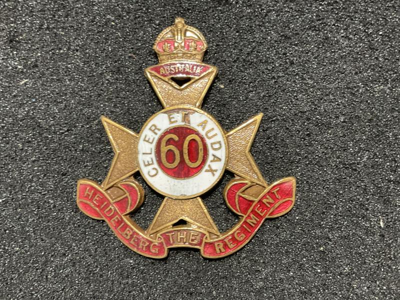 Gradia Militaria - Australian 60th Batt, The Heidelberg Regiment cap badge