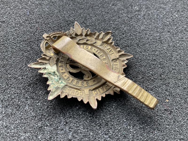 Gradia Militaria - WW2 R.A.S.C cap badge with unusual slider