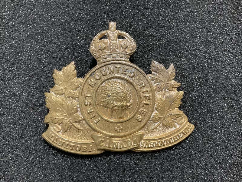 Gradia Militaria - Canadian First Mounted Rifles cap badge