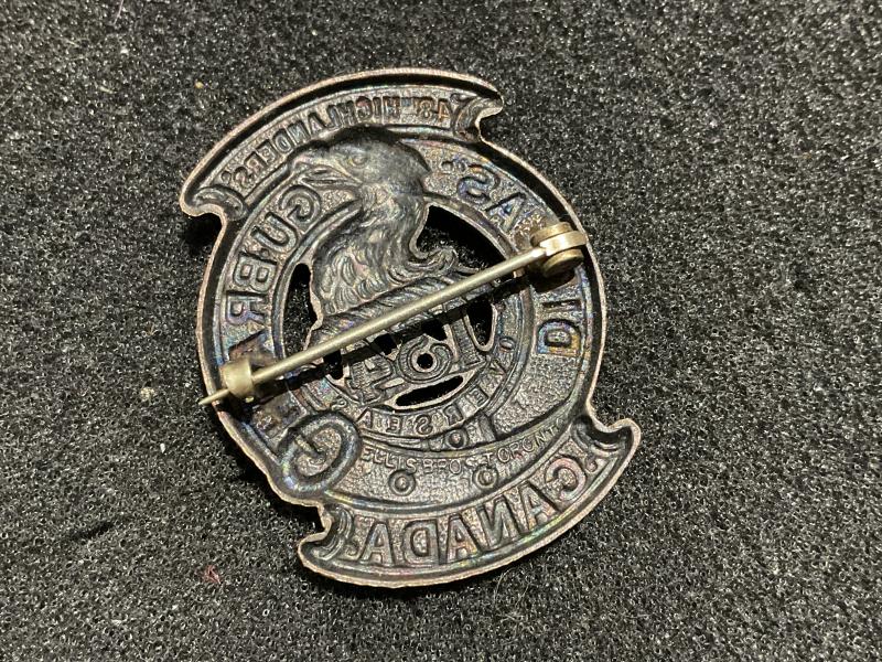 Gradia Militaria - WW1 C.E.F 13th Inf Batt, 48th Highlanders collar badge