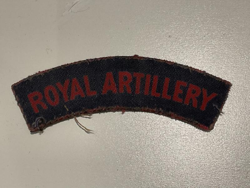 Gradia Militaria - WW2 Printed ROYAL ARTILLERY shoulder title