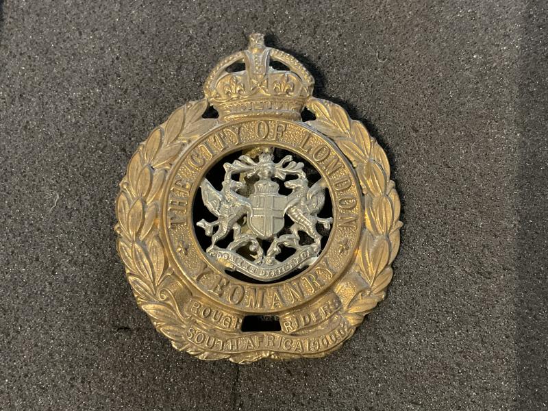 Gradia Militaria - City of London Yeomanry , Rough Riders cap badge