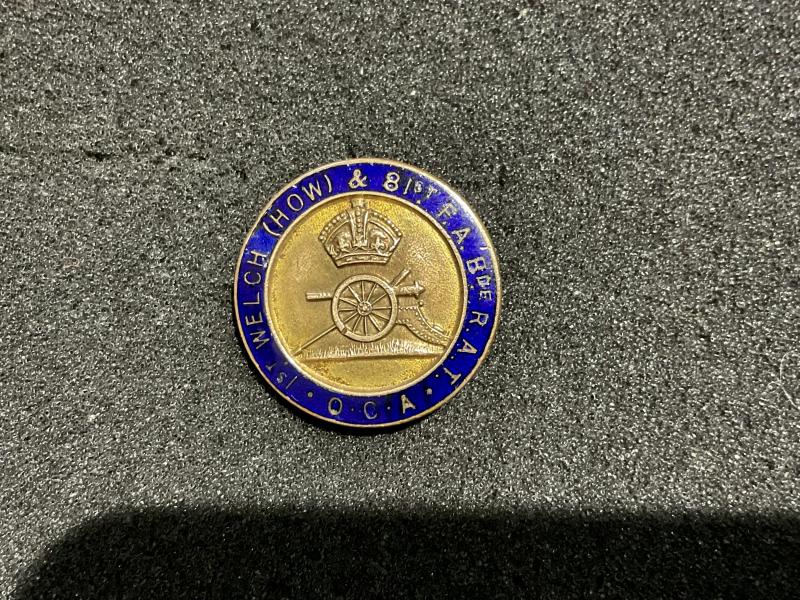 Gradia Militaria - 1st Welch (How) & 81st F.A Bde R.A.T O.C.A enamel badge
