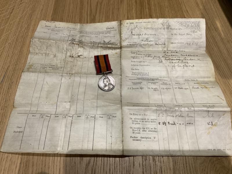 Gradia Militaria - H.M.S Gibraltar, South Africa Medal to J.DUNN