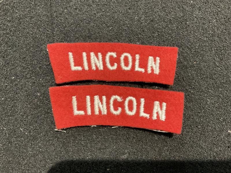 Gradia Militaria - WW2 LINCOLN cloth shoulder titles