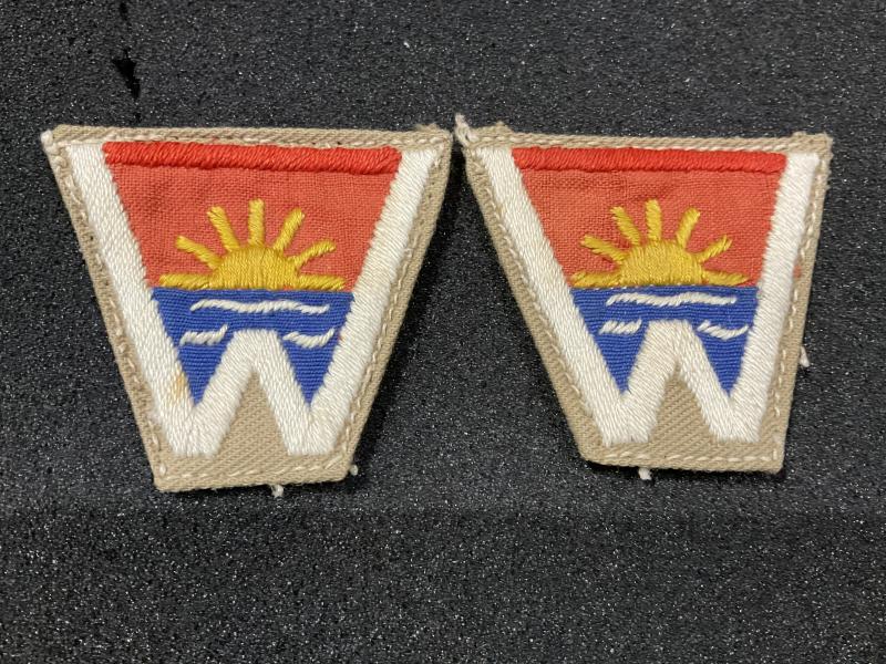 Gradia Militaria - 102nd Coast Brigade R.A matched pair of formation signs