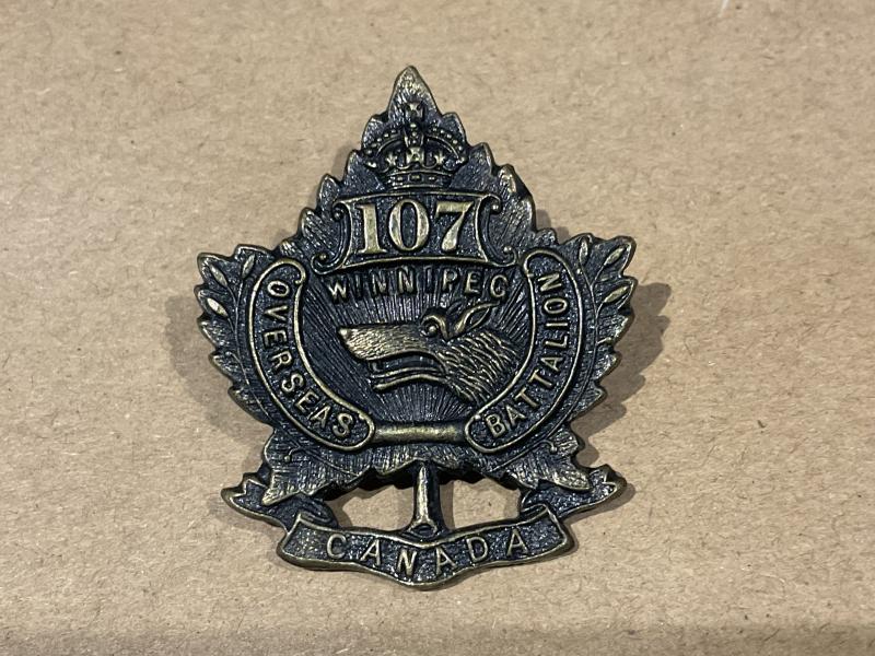 Gradia Militaria - WW1 C.E.F 106th Infantry Battalion collar badge